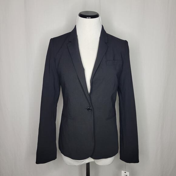 Calvin Klein One-Button Blazer Jacket Black NWT Petite Size 4P - Picture 4 of 12